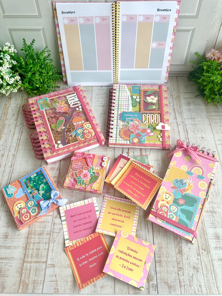 Mini cadernos artesanais